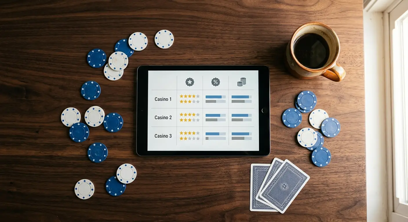 Top 10 casino's zonder Cruks vergelijking op tablet